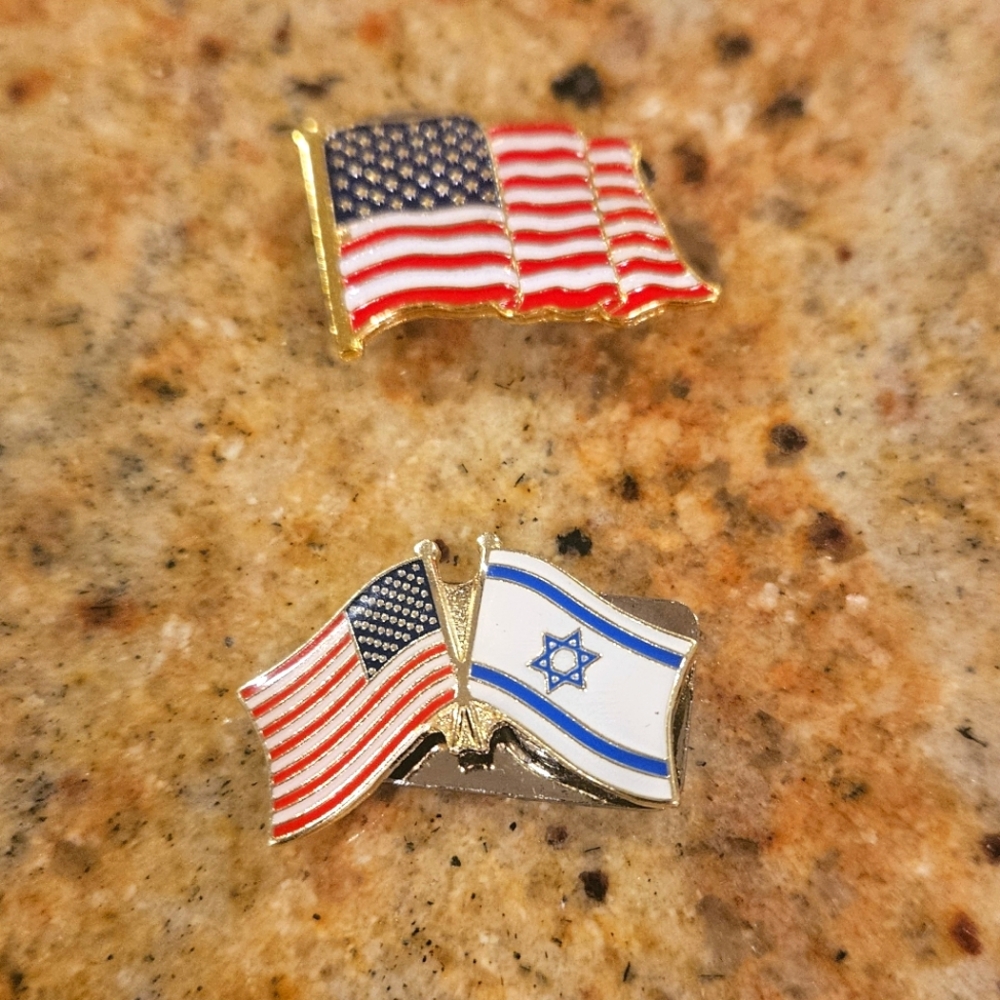 🇺🇸 & 🇮🇱 OR 🇺🇸 Pins are SUPER strong Magnet Pins (made by my dad♥️)
